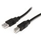 StarTech.com 9 m / 30 ft Active USB A to B Cable - M/M - Black USB 2.0 A to B Cord - Printer Cable - Extension USB Cable (USB2HA