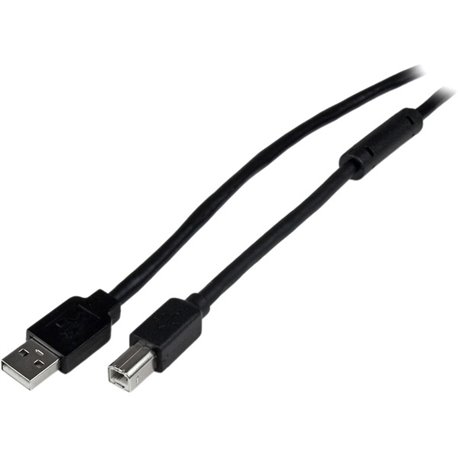 StarTech.com 20m / 65 ft Active USB 2.0 A to B Cable - M/M - Extend the distance between your USB 2.0 devices by up to 65ft - US