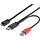 StarTech.com 3 ft USB Y Cable for External Hard Drive - Dual USB A to Micro B - A single USB external hard drive cable that prov