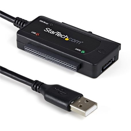 StarTech.com USB 2.0 to SATA/IDE Combo Adapter for 2.5/3.5" SSD/HDD - Quickly and easily connect SATA and/or IDE hard drives thr