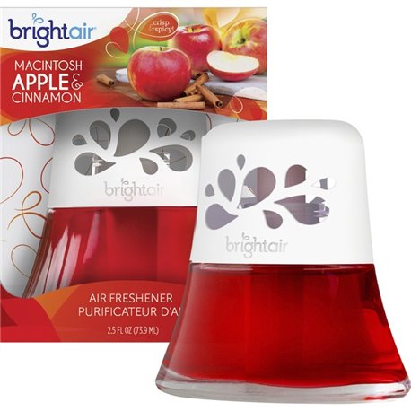 Bright Air Scented Oil Air Freshener - Oil - 2.5 fl oz (0.1 quart) - Macintosh Apple, Cinnamon - 45 Day - 1 Each