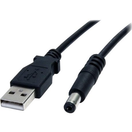 StarTech.com 2m USB to Type M Barrel Cable - USB to 5.5mm 5V DC Cable - Charge your 5V DC devices from your computer through a U