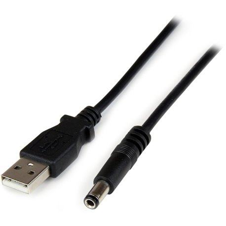 StarTech.com 1m USB to Type N Barrel 5V DC Power Cable - USB A to 5.5mm DC - Charge your 5V DC devices from your computer throug