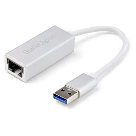 StarTech.com USB 3.0 to Gigabit Network Adapter - Silver - Sleek Aluminum Design Ideal for MacBook, Chromebook or Tablet - Add a