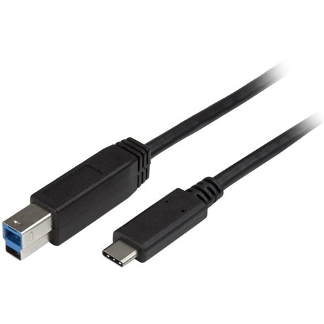 StarTech.com 2m 6 ft USB C to USB B Printer Cable - M/M - USB 3.0 (5Gbps) USB B Cable - USB C to USB B Cable - USB Type C to Typ