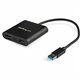 StarTech.com USB 3.0 to Dual HDMI Adapter, 1x 4K & 1x 1080p, External Graphics Card, USB Type-A Dual Monitor Display Adapter, Wi