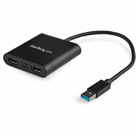 StarTech.com USB 3.0 to Dual HDMI Adapter, 1x 4K & 1x 1080p, External Graphics Card, USB Type-A Dual Monitor Display Adapter, Wi