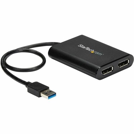 StarTech.com USB to Dual DisplayPort Adapter - 4K 60Hz - USB 3.0 5Gbps - USB Dual Monitor Adapter - Dual DisplayPort Adapter - D