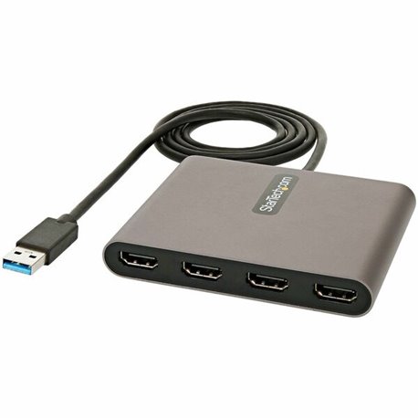 StarTech.com USB 3.0 to 4 HDMI Adapter, External Graphics Card, 1080p, USB Type-A to Quad HDMI Monitor Display Adapter/Converter