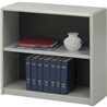 Safco ValueMate Bookcase - 31.8" x 13.5" x 28" - 2 x Shelf(ves) - Gray - Steel, Fiberboard, Plastic - Assembly Required