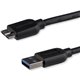 StarTech.com 0.5m (20in) Slim SuperSpeed USB 3.0 (5Gbps) A to Micro B Cable - M/M - Flexible cable for convenient positioning of