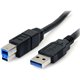 StarTech.com 10 ft Black SuperSpeed USB 3.0 (5Gbps) Cable A to B - M/M - Connect to your external solutions and transfer data at