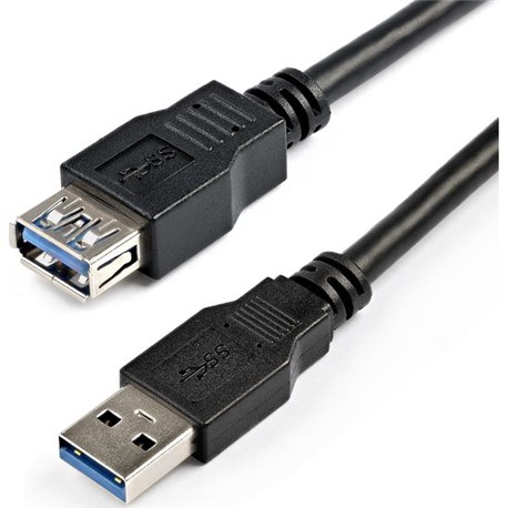 StarTech.com 2m Black SuperSpeed USB 3.0 (5Gbps) Extension Cable A to A - M/F - Extend your SuperSpeed USB 3.0 cable by up to an