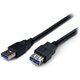 StarTech.com 6 ft Black SuperSpeed USB 3.0 (5Gbps) Extension Cable A to A - M/F - Extend your USB 3.0 SuperSpeed cable by up to 