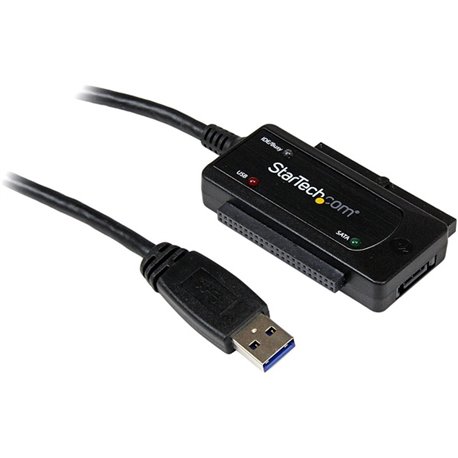 StarTech.com USB 3.0 to SATA or IDE Hard Drive Adapter Converter - Connect a 2.5in / 3.5in SATA or IDE Hard Drive through a USB 