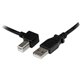 StarTech.com 1m USB 2.0 A to Left Angle B Cable - M/M - Connect hard-to-reach USB 2.0 peripherals, for installation in narrow sp