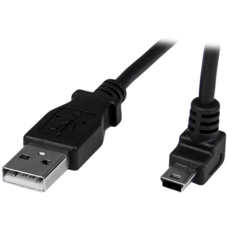 StarTech.com 1m Mini USB Cable - A to Up Angle Mini B - Connect your Mini USB devices, with the cable out of the way - 1m USB to