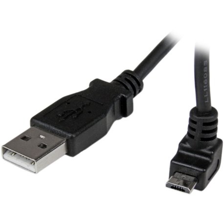 StarTech.com 1m Micro USB Cable - A to Up Angle Micro B - Charge or sync your Micro USB devices, with the cable kept out of the 