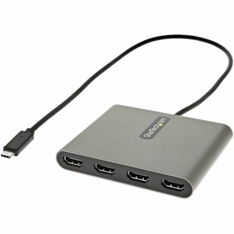 StarTech.com USB C to 4 HDMI Adapter, External Graphics Card, 1080p, USB Type-C to Quad HDMI Monitor Display Adapter/Converter, 