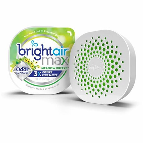 Bright Air Max Scented Gel Odor Eliminator - Gel - 8 oz - Meadow Breeze - 1 Each - Odor Neutralizer, Phthalate-free, Paraben-fre