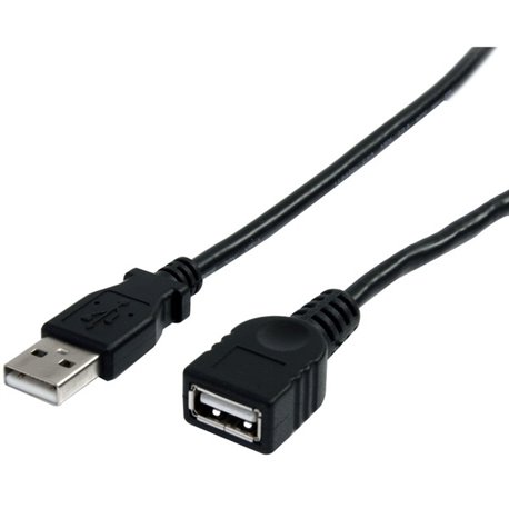 StarTech.com 10 ft Black USB 2.0 Extension Cable A to A - M/F - Extends the length of your current USB device cable by 10 feet -