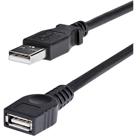 StarTech.com 6 ft Black USB 2.0 Extension Cable A to A - M/F - Extends the length your current USB device cable by 6 feet - 6ft 