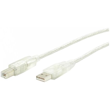 StarTech.com Clear USB 2.0 Cable - Connect USB 2.0 peripherals to your computer - 6ft usb cable - 6ft a to b usb cable - 6ft usb