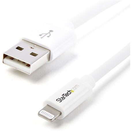 StarTech.com 1m (3ft) White Apple� 8-pin Lightning Connector to USB Cable for iPhone / iPod / iPad - Charge and Sync your newer 