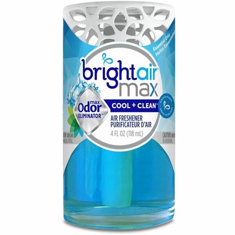 Bright Air Max Odor Eliminator - Gel - 4 fl oz (0.1 quart) - Cool + Clean - 1 Each - Phthalate-free, BHT Free, Odor Neutralizer,