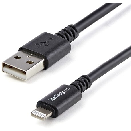 StarTech.com 3m (10ft) Long Black Apple� 8-pin Lightning Connector to USB Cable for iPhone / iPod / iPad - Charge and Sync your 