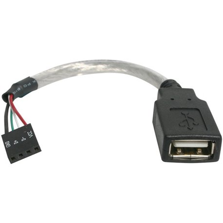 StarTech.com 6in USB 2.0 Cable - USB A to USB 4 Pin Header F/F USB A Female to Motherboard Header Adapter - USB cable - 4 pin US