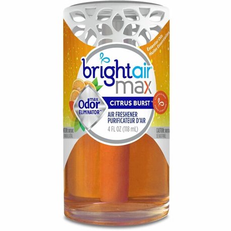 Bright Air Max Odor Eliminator - Gel - 4 fl oz (0.1 quart) - Citrus Burst - 1 Each - Phthalate-free, BHT Free, Odor Neutralizer,