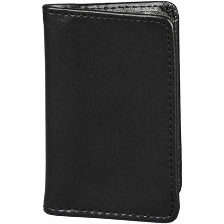 Samsill 81220 Regal Leather Business Card Holder, Case Holds 25 Business, Black (81220) - Leather, Genuine Cowhide Leather Body 