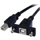 StarTech.com 1 ft Panel Mount USB Cable B to B - F/M - For customized USB device solutions allows the USB connection to be mount