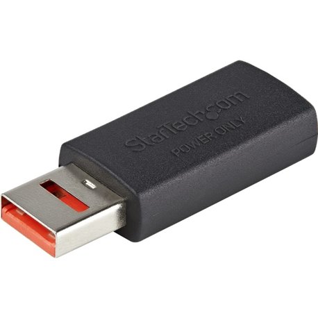 StarTech.com Secure Charging USB Data Blocker Adapter, Male/Female USB-A Data Blocking Charge/Power-Only Charging Adapter for Ph