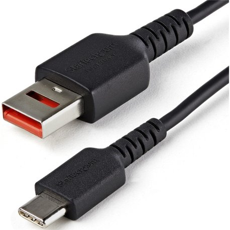 StarTech.com 3ft (1m) Secure Charging Cable, USB-A to USB-C Data Blocker Charge-Only Cable, Secure Charger Adapter Cable for Pho