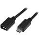 StarTech.com 0.5m 20in Micro-USB Extension Cable - M/F - Micro USB Male to Micro USB Female Cable - Extend the reach of your Mic