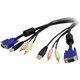 StarTech.com 4-in-1 USB VGA KVM Cable - Audio and Microphone - Keyboard / video / mouse / audio cable - 4 pin USB Type A, HD-15,