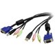 StarTech.com 6 ft 4-in-1 USB VGA KVM Switch Cable with Audio - Connect high resolution VGA video, USB, audio and microphone all 