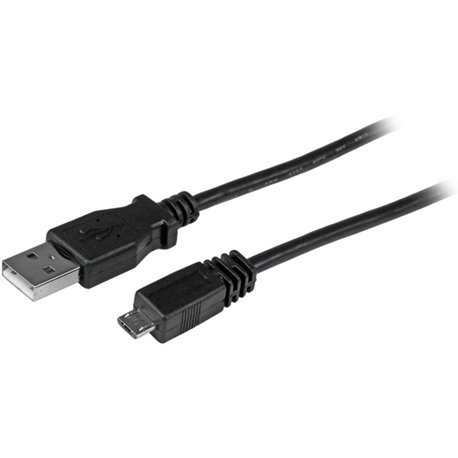 StarTech.com 1ft Micro USB Cable - Charge or sync micro USB mobile devices from a standard USB port on your desktop or mobile co