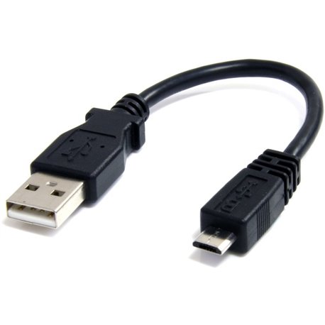 StarTech.com 6in Micro USB Cable - A to Micro B - Charge or sync micro USB mobile devices from a standard USB port on your deskt