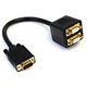 StarTech.com 1 ft VGA to 2x VGA Video Splitter Cable - M/F - Mirror the output from a VGA source to two VGA displays. - vga spli