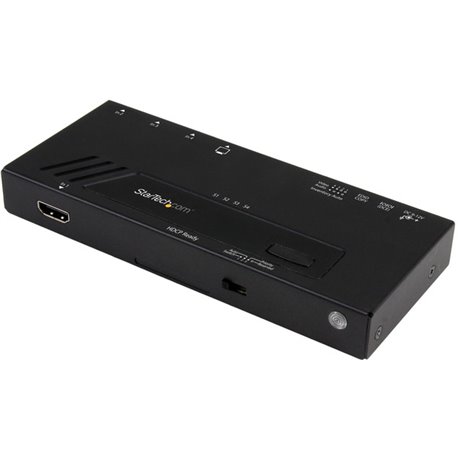 StarTech.com 4-Port HDMI Automatic Video Switch - 4K 2x1 HDMI Switch with Fast Switching, Auto-Sensing and Serial Control - Swit