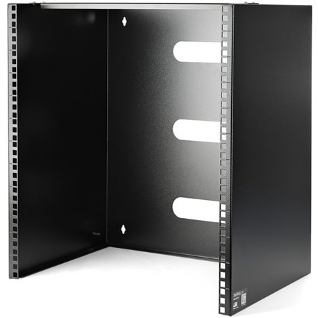 StarTech.com 12U Wall Mount Rack, 14in Deep, 19 inch Wall Mount Network Rack, Wall Mounting Patch Panel Bracket for Switch/IT Eq