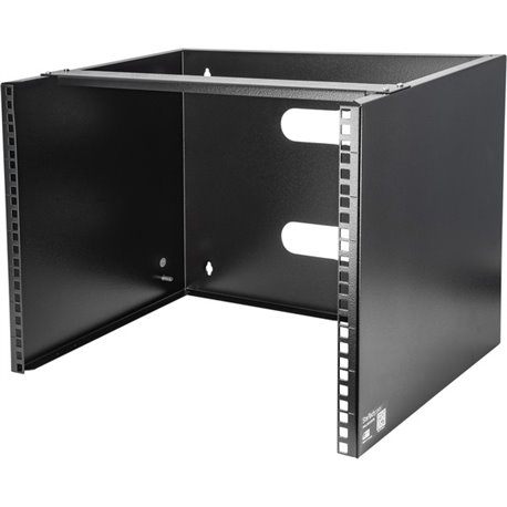 StarTech.com 8U Wall Mount Rack, 14in Deep, 19 inch Wall Mount Network Rack, Wall Mounting Patch Panel Bracket for Switch/IT Equ