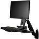 StarTech.com Wall Mount Workstation, Full Motion Standing Desk, Ergonomic Height Adjustable Monitor & Keyboard Tray Arm, For VES