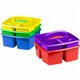 Storex Classroom Caddy - 3 Compartment(s) - 5.3" Height x 9.3" Width x 9.3" Depth - Handle, Washable, Stackable, Impact Resistan