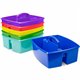Storex Large Storage Caddy - External Dimensions: 13.2" Length x 11.2" Width x 10.8" Height - Stackable - Plastic - Assorted Bri