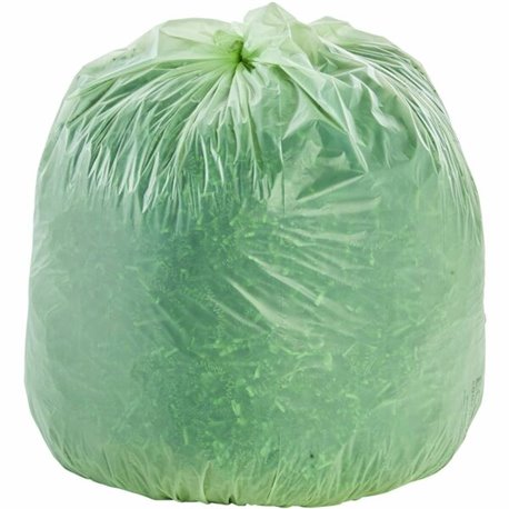 Stout EcoSafe Trash Bags - 30 gal Capacity - 30" Width x 39" Length - 1.10 mil (28 Micron) Thickness - Green - Plastic - 48/Cart