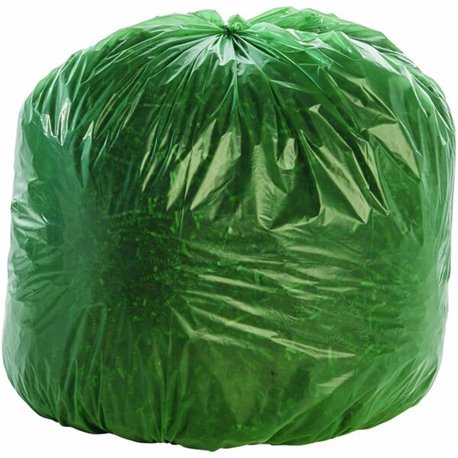 Stout Controlled Life-Cycle Plastic Trash Bags - 33 gal Capacity - 33" Width x 40" Length - 1.10 mil (28 Micron) Thickness - Gre